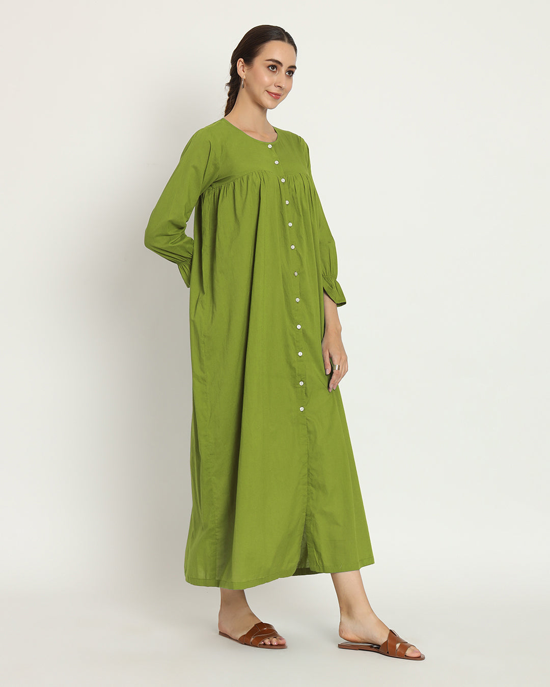Combo: Plum Passion & Sage Green Dreamy Drift Nightdress- Set Of 2