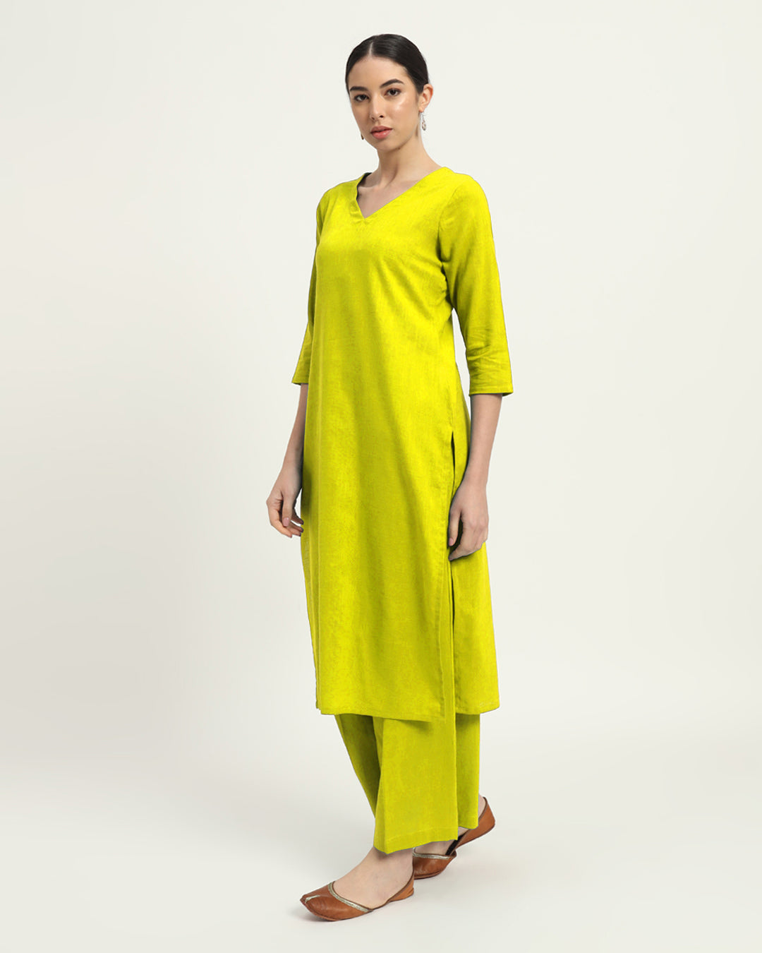 Combo: Beige & Burst of Lime Verve & Versatility Kurta