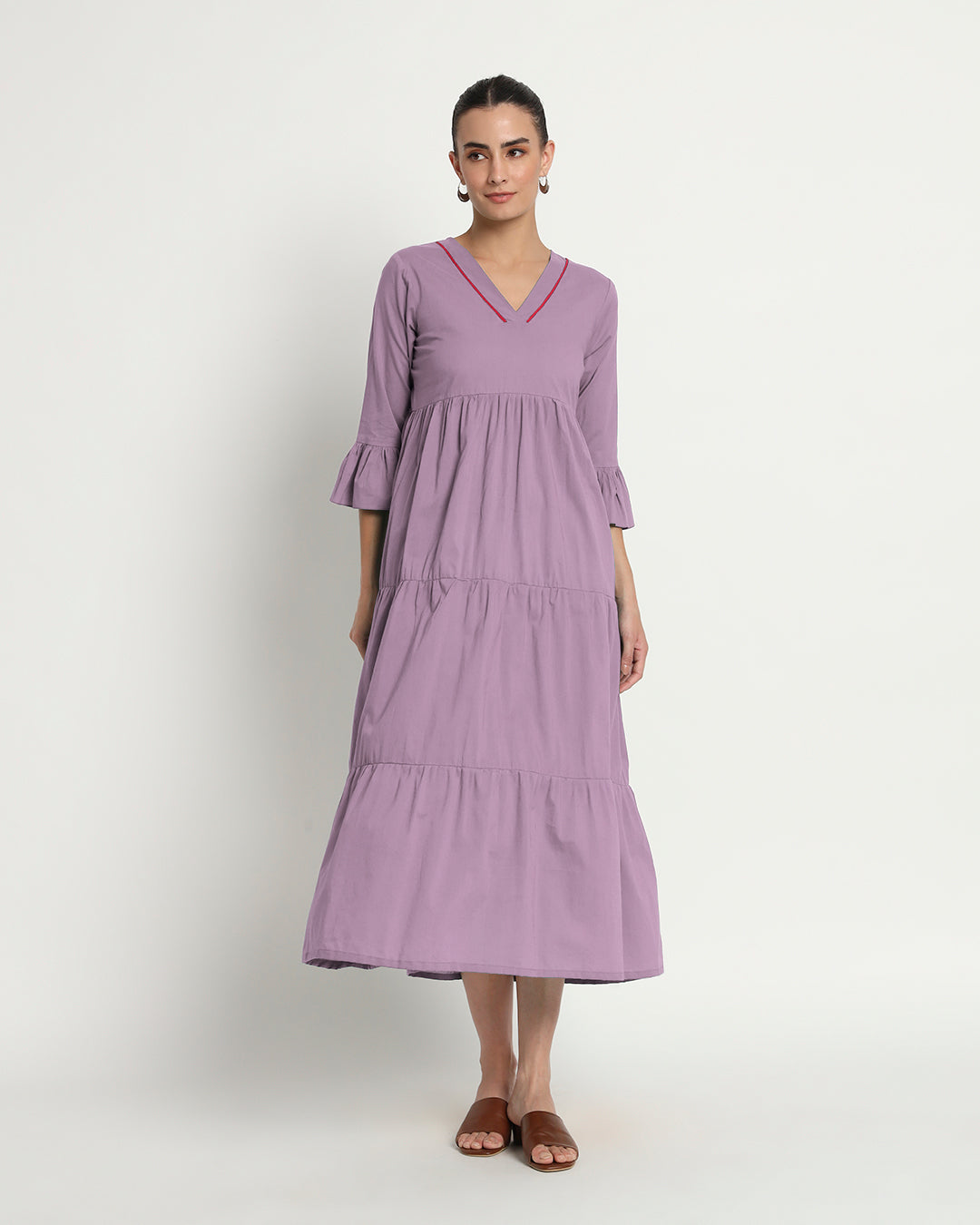 Iris Pink Flounce & Flow Maxi Dress