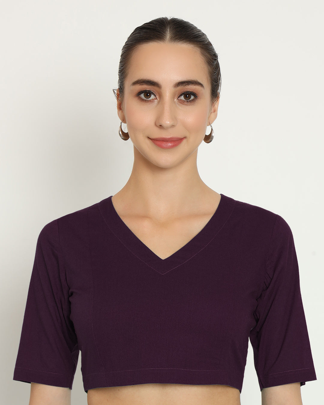 Plum Passion Backstory V Neck Blouse