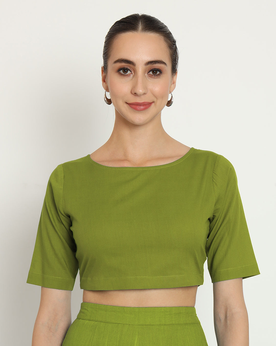 Sage Green Backstory Boat Neck Blouse