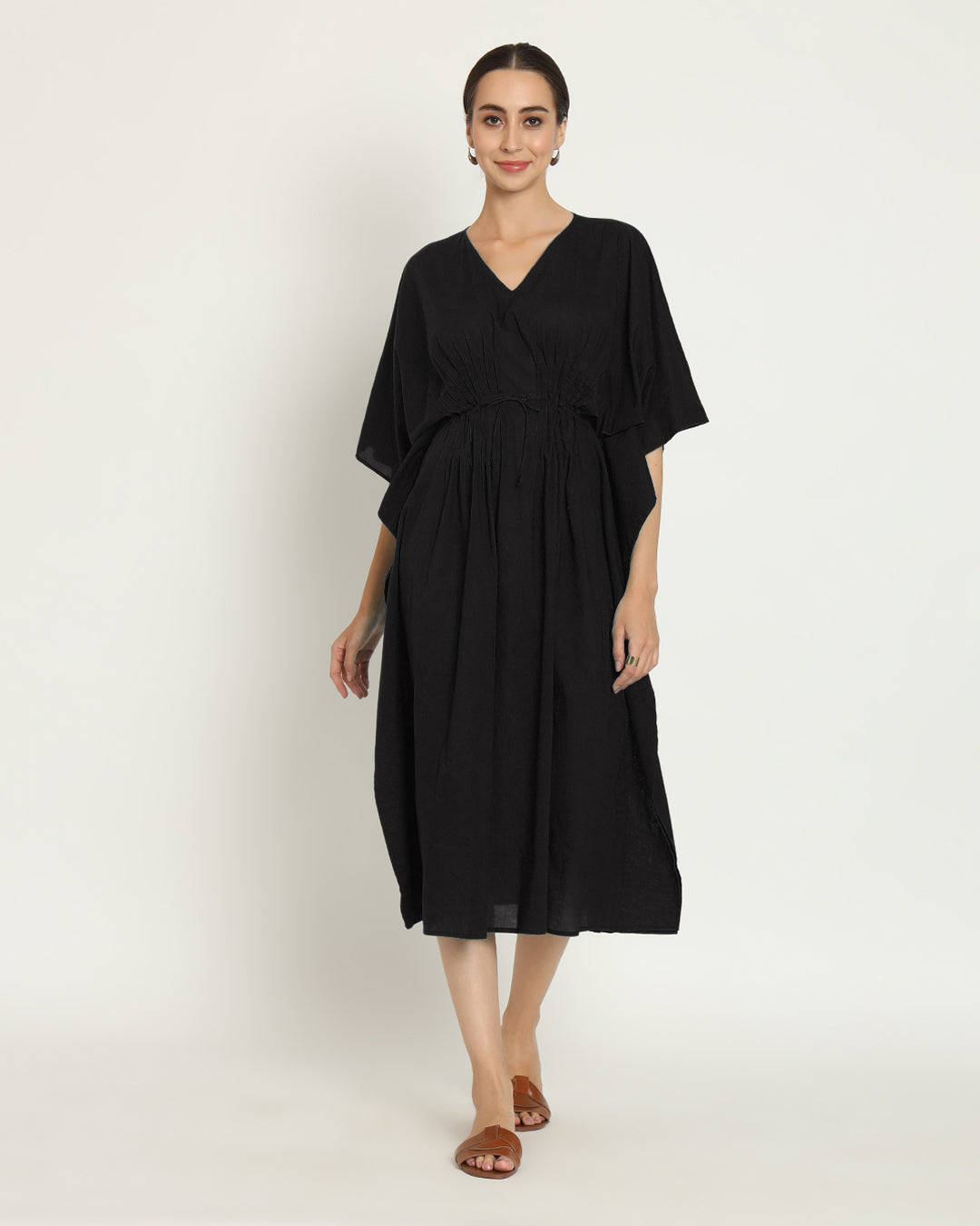 Classic Black Kaftan Starry Nightdress