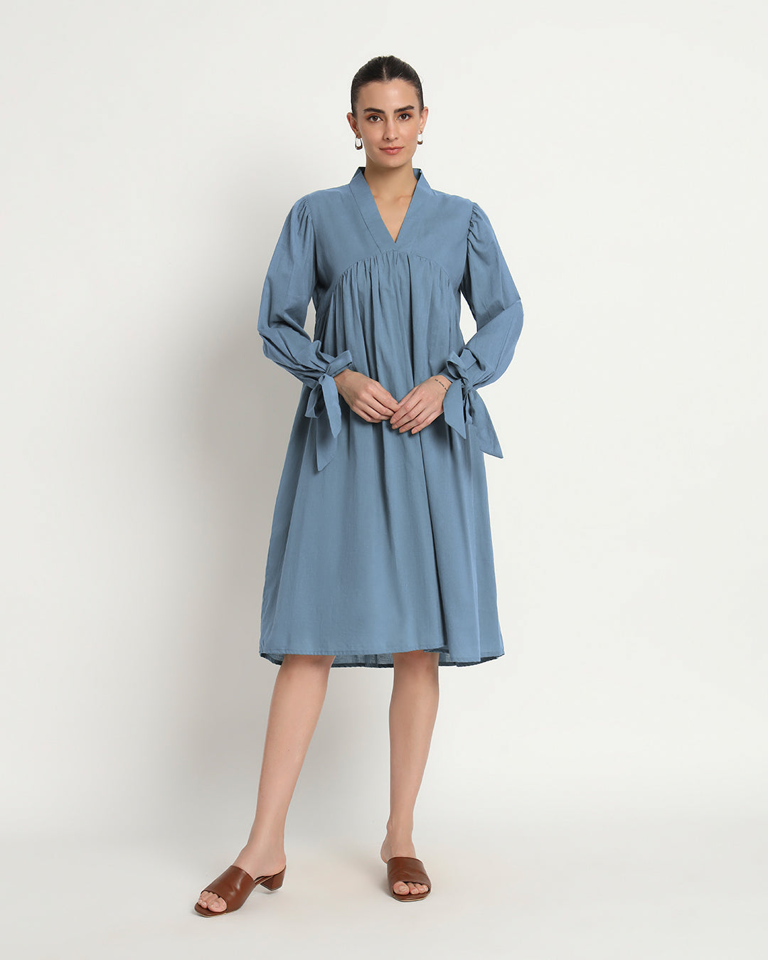 Blue Dawn Bowtiful Gathering V Neck Dress