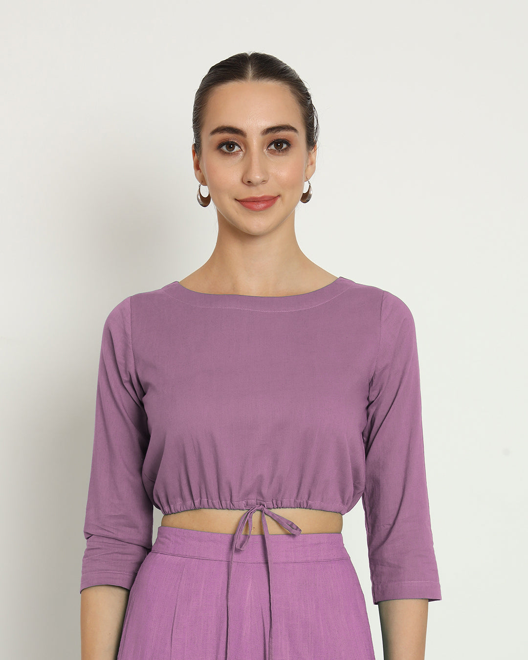 Iris Pink Flow & Tie Blouse