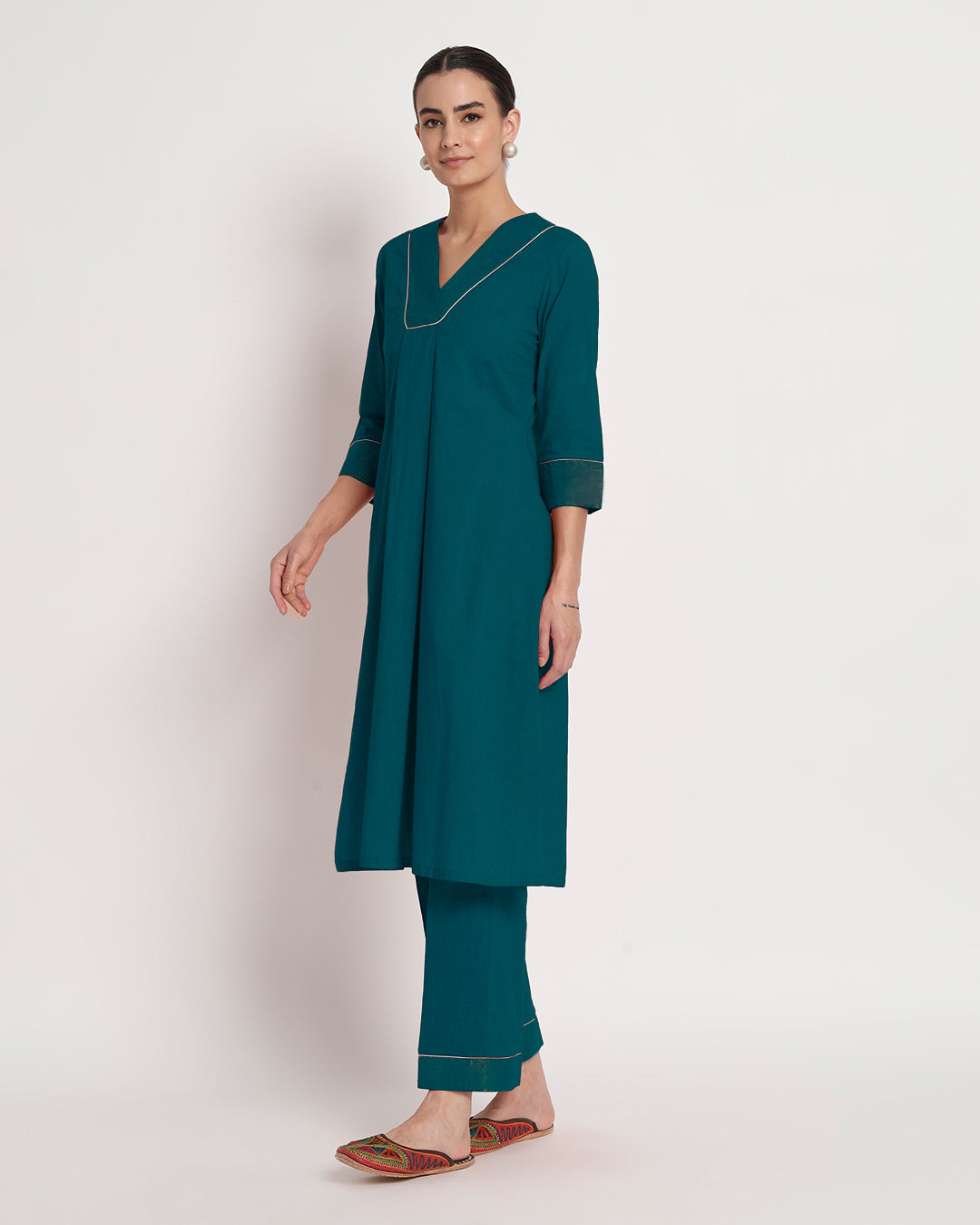 Deep Teal Revival Gala Co-ord Set
