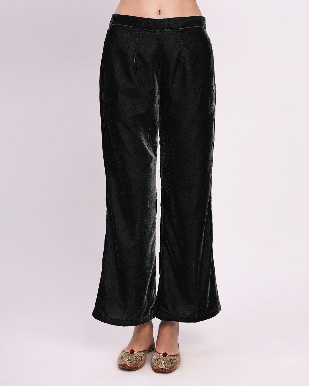 Classic Black Velvet Pants