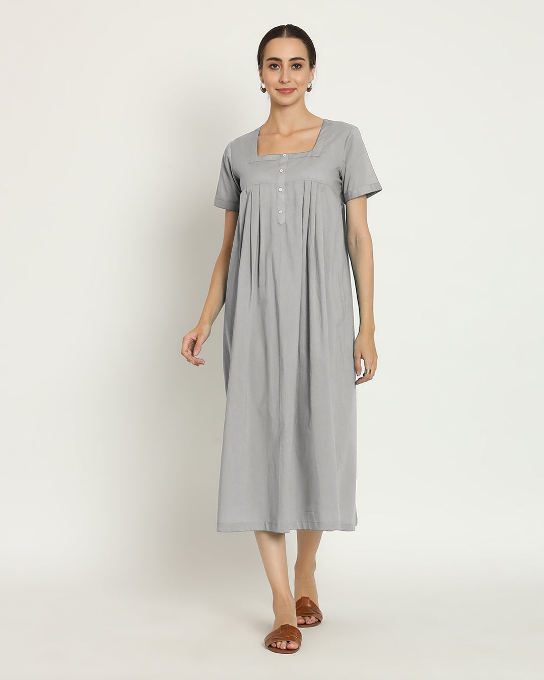 Iced Grey Square Neck Serenity Nightdress