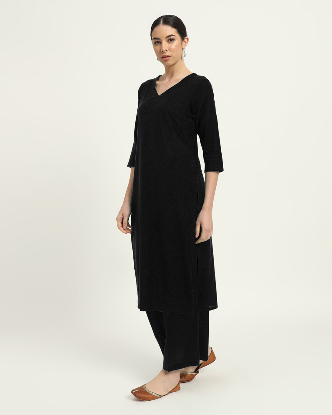 Black Verve & Versatility Kurta (Without Bottoms)