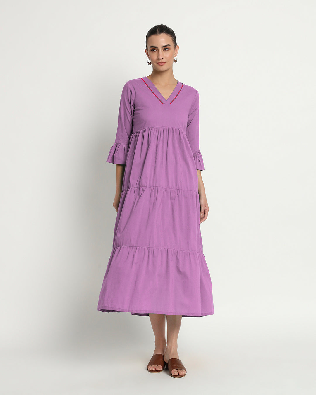 Wisteria Purple Flounce & Flow Maxi Dress