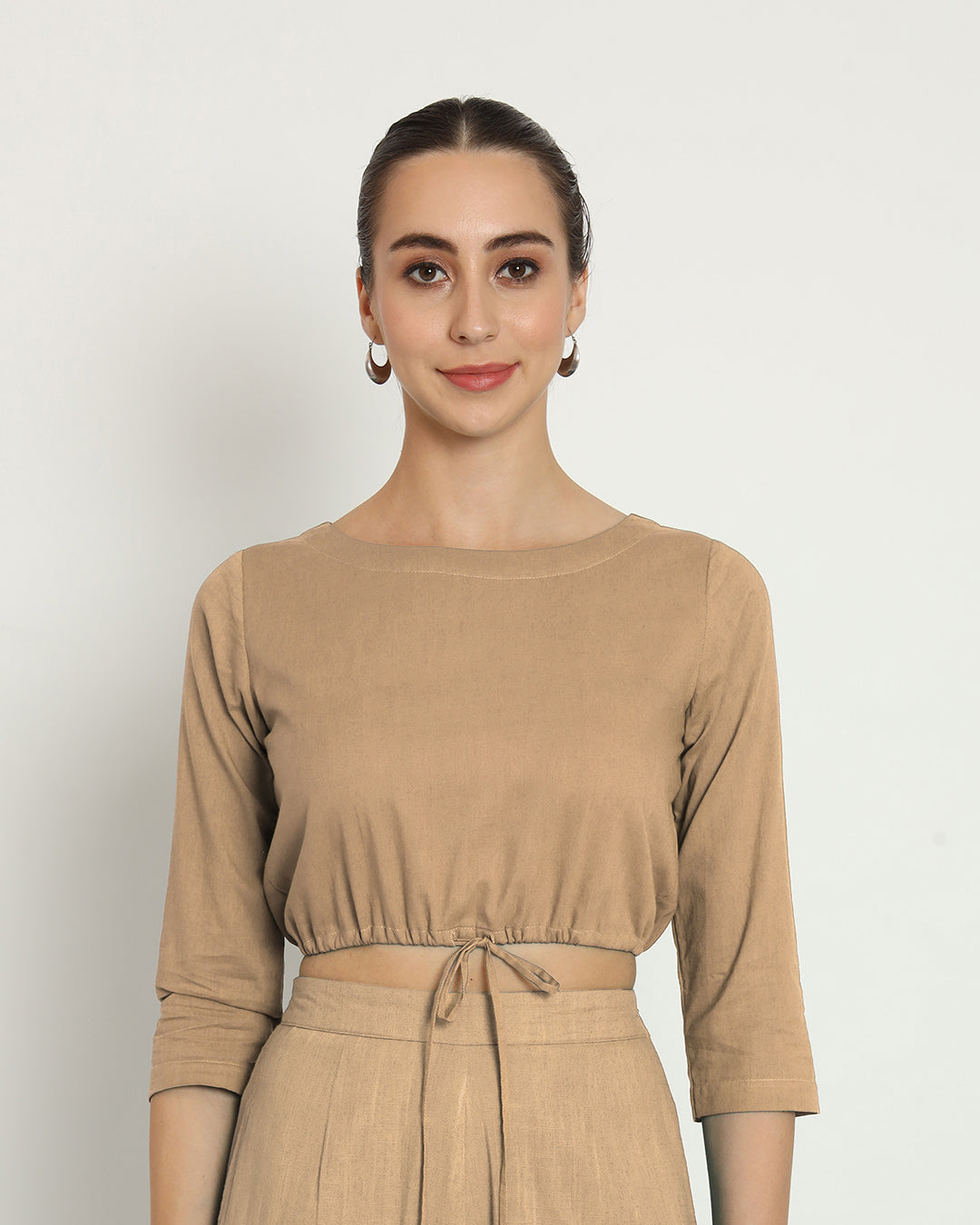 Day In Beige Flow & Tie Blouse