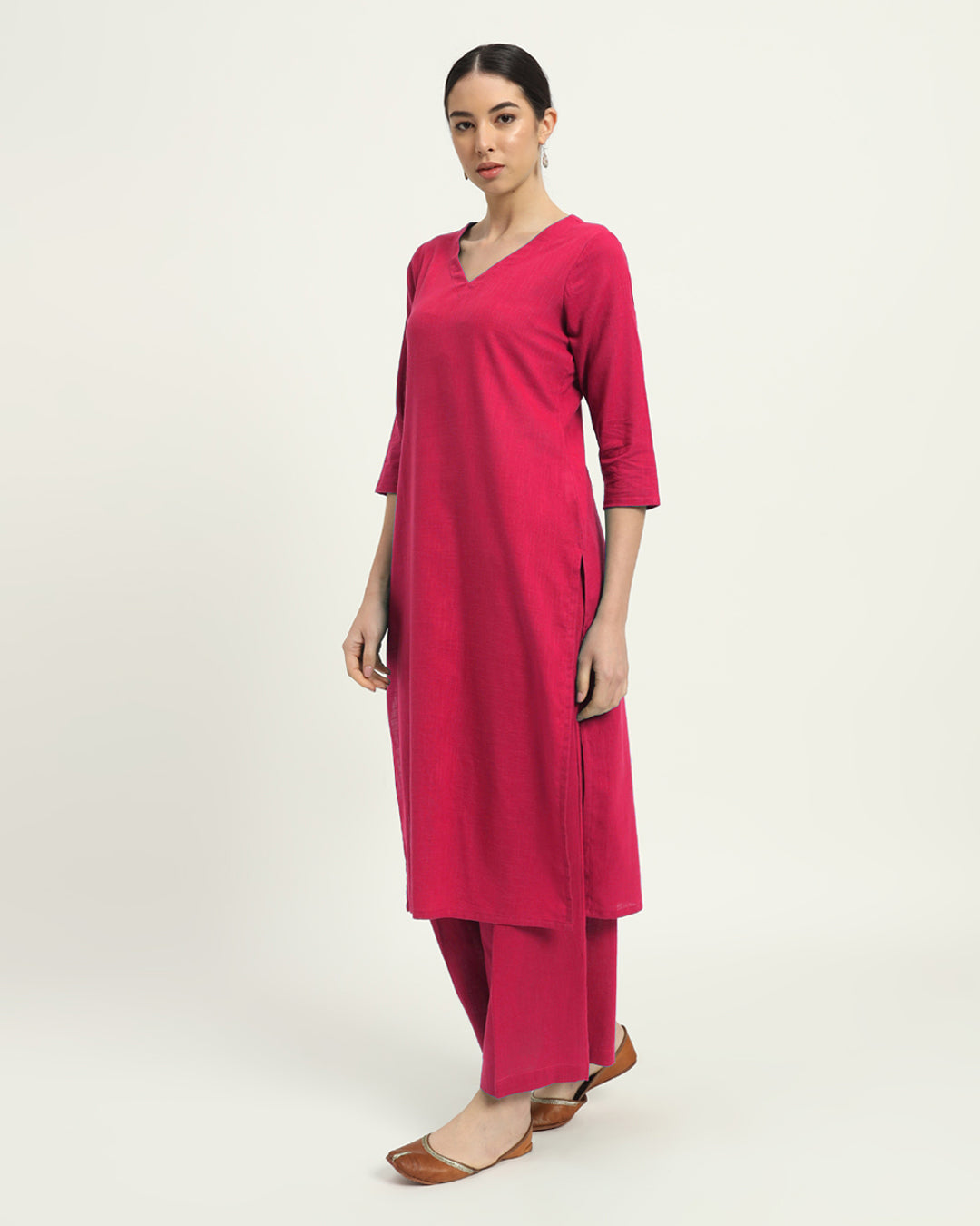 Queen's Gulabi Verve & Versatility Kurta (Without Bottoms)