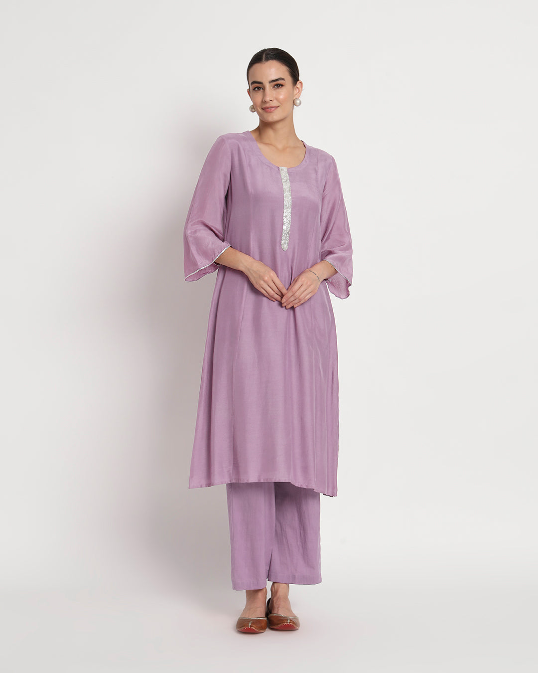 Iris Pink Royal Hand Embroidered Gala Co-ord Set