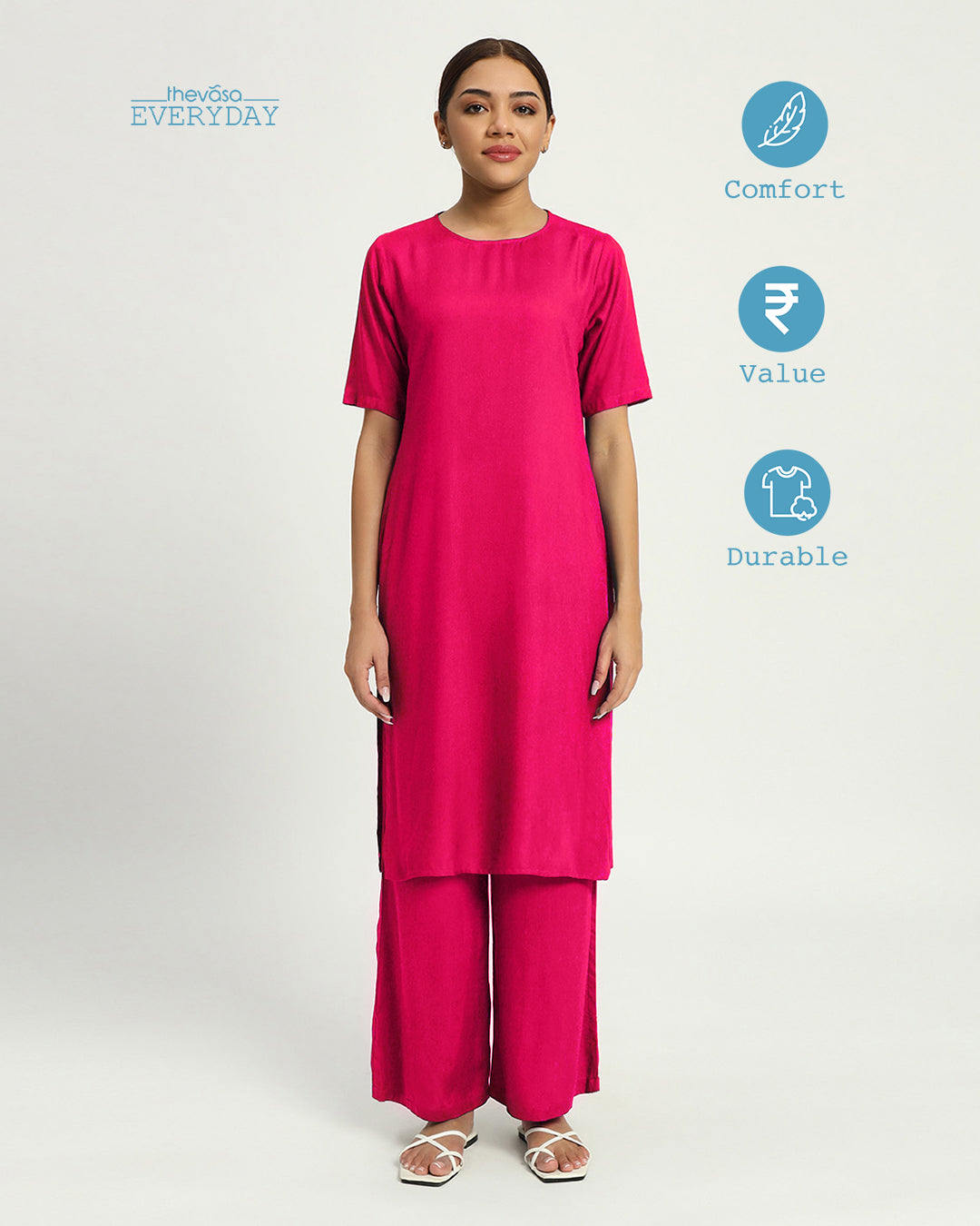 Queen's Gulabi Everyday Radiant Glow Co-ord Set