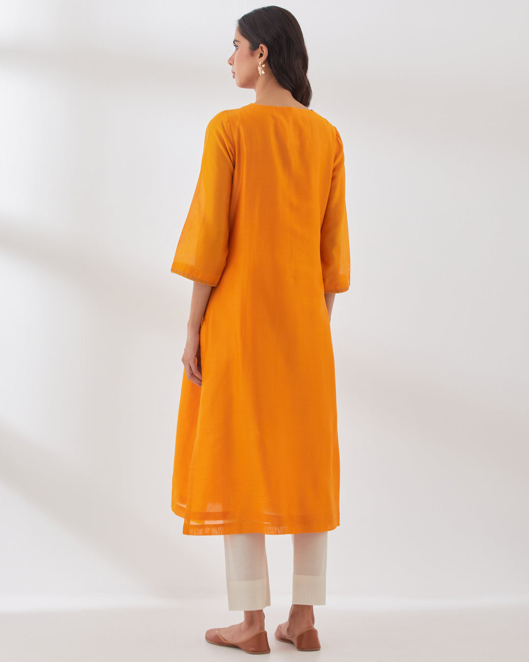 Orange Festive Radiance Chanderi Co-ord Set