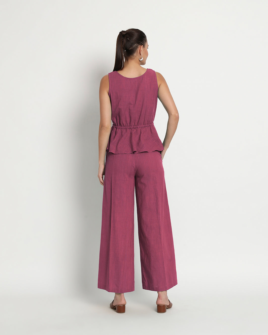 Wings of Rose Peplum Paradise Solid Co-ord Set