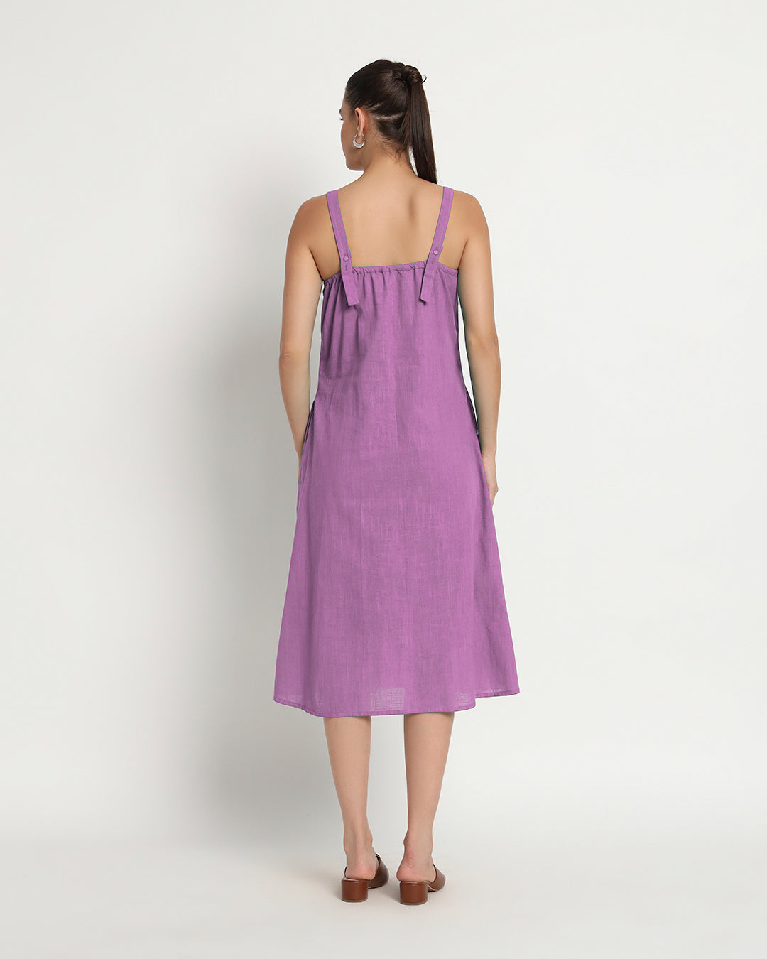 Wisteria Purple Dreamy Flare Spaghetti Dress