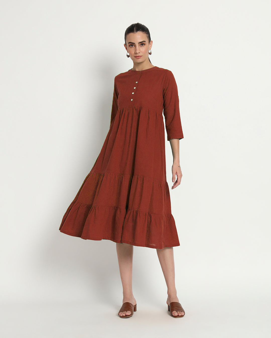 Russet Red Beloved Breeze Band Dress