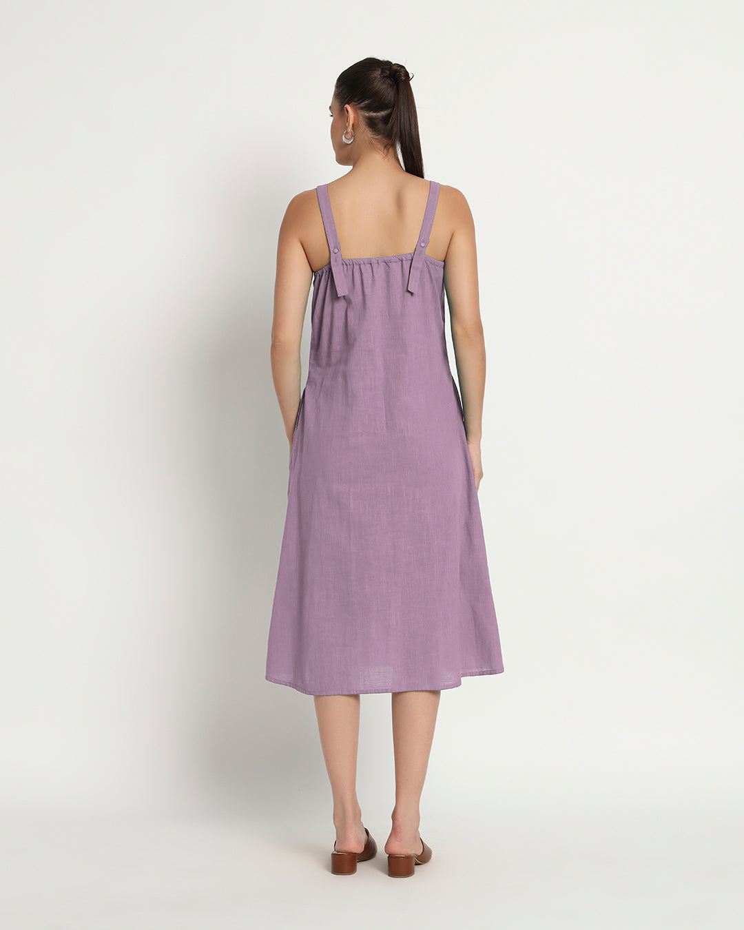 Iris Pink Dreamy Flare Spaghetti Dress