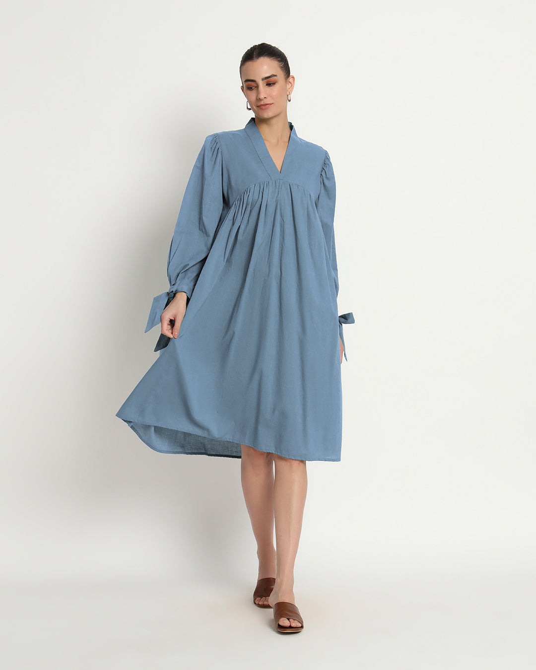 Blue Dawn Bowtiful Gathering V Neck Dress