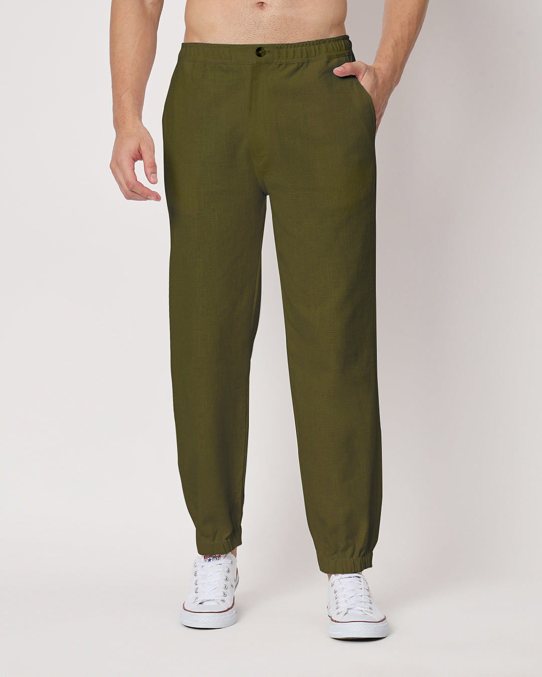 Flex Relax Men's Olive Green Jog Pants