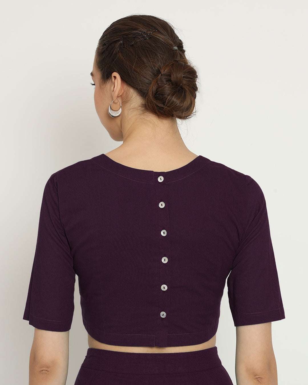 Plum Passion Backstory V Neck Blouse