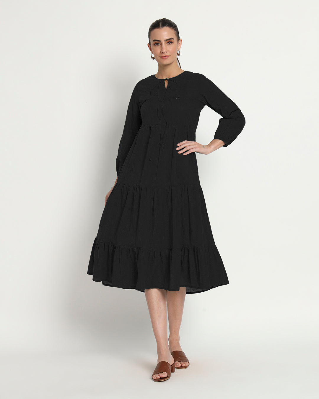 Classic Black Joyful Journey Maxi Dress