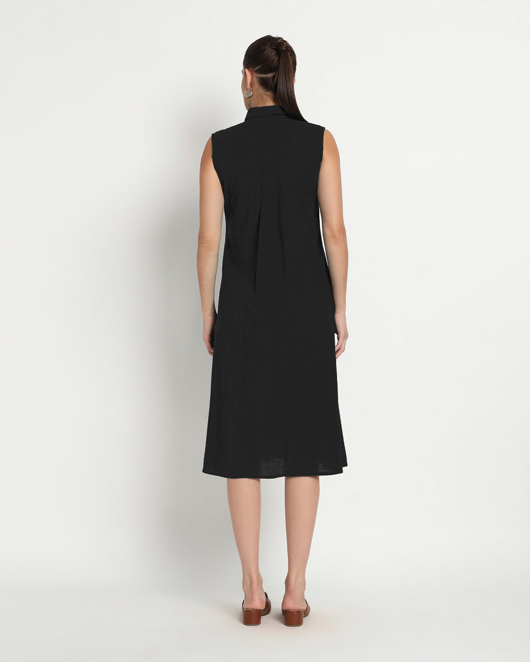 Classic Black Artful A-Line Dress