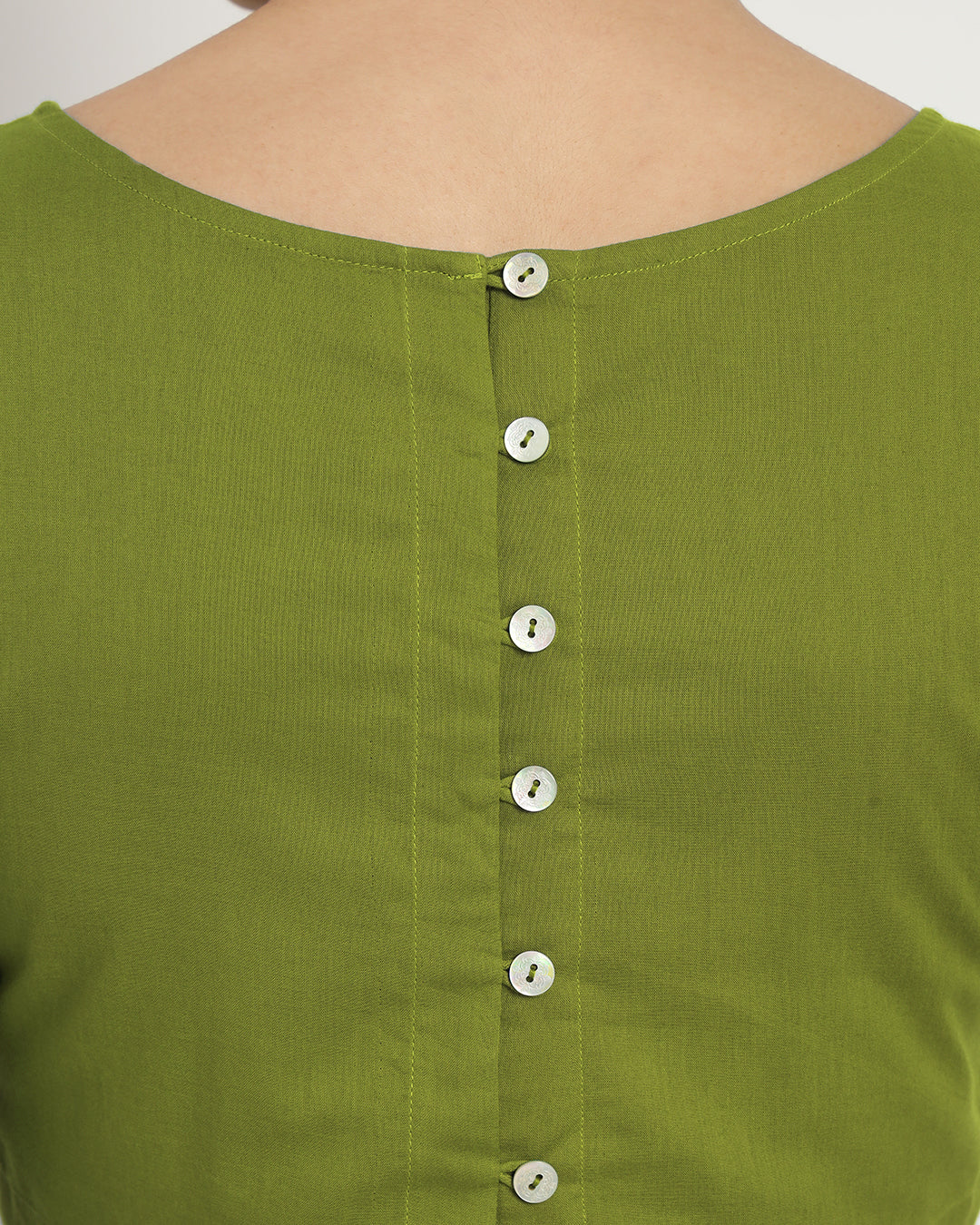 Sage Green Backstory Boat Neck Blouse