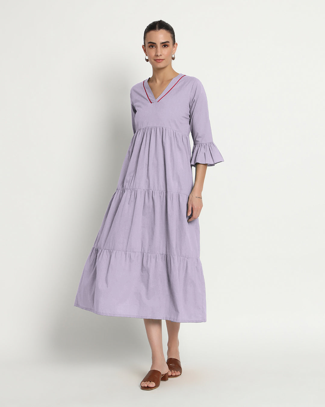 Lilac Flounce & Flow Maxi Dress