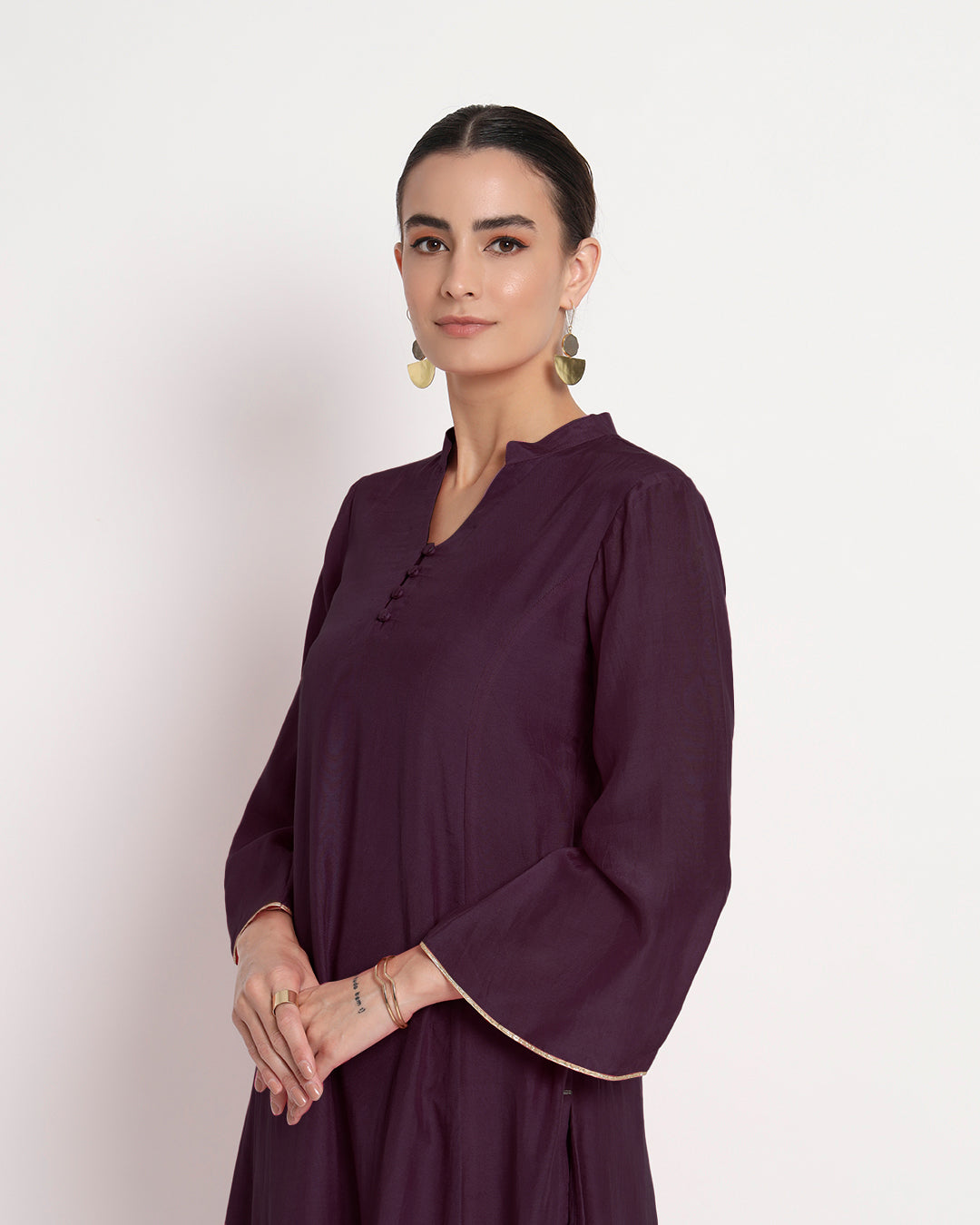 Plum Passion Royal Notch Gala Co-ord Set