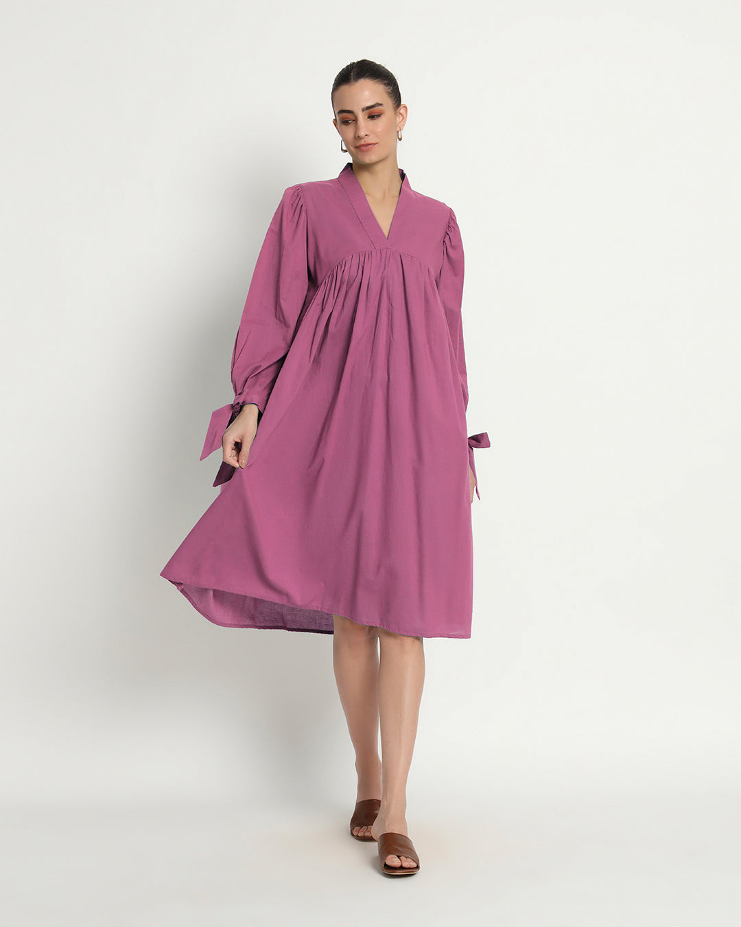 Wings Of Rose Bowtiful Gathering V Neck Dress