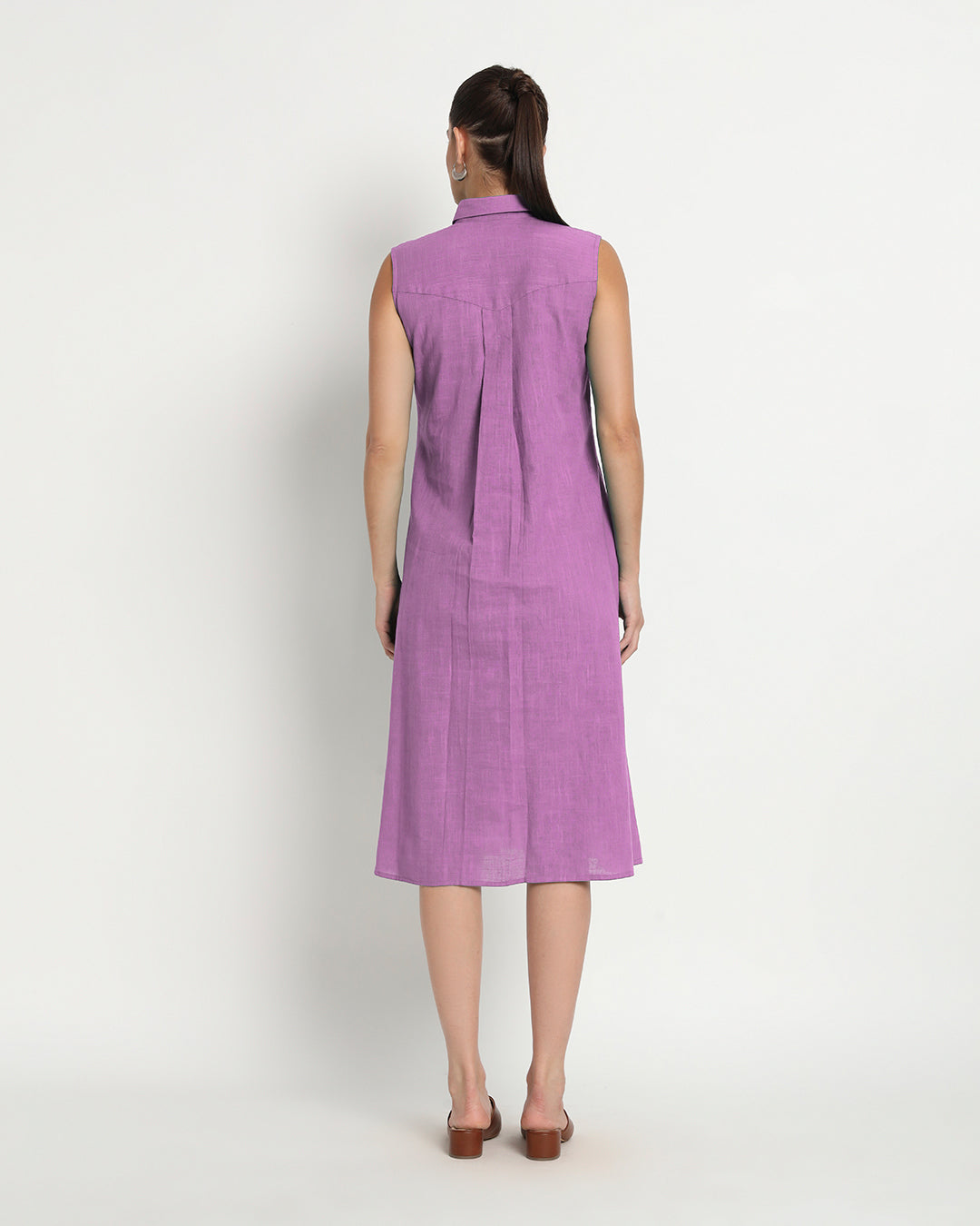 Wisteria Purple Artful A-Line Dress