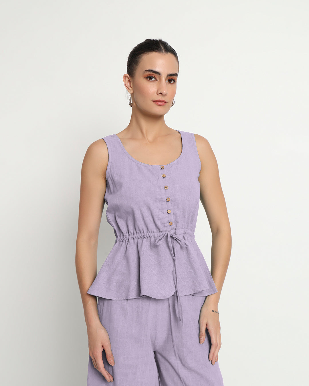Lilac Peplum Paradise Solid Co-ord Set