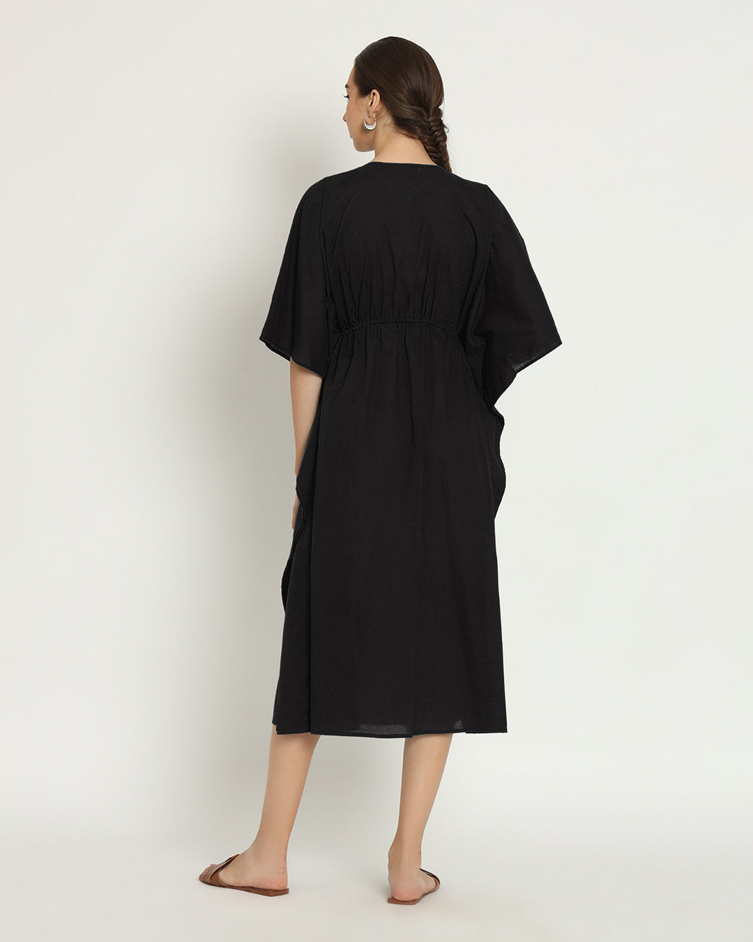 Classic Black Kaftan Starry Nightdress