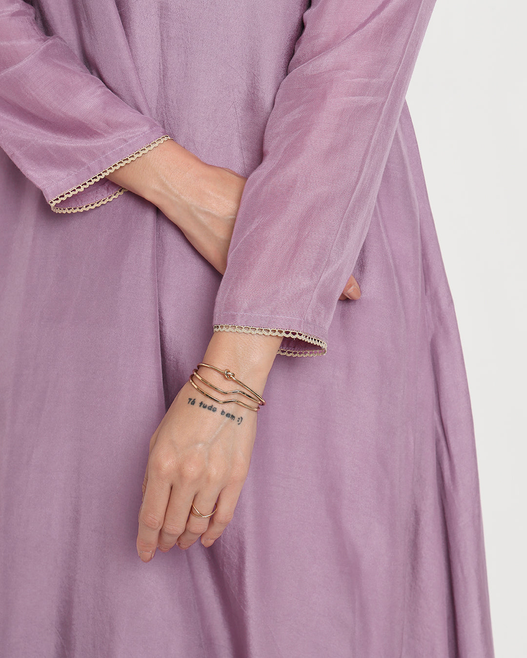 Iris Pink Flowing Silk Gala Co-ord Set