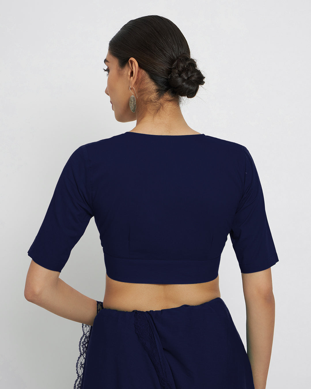 Combo: Midnight Blue & Sage Green V Gathers Blouse- Set of 2