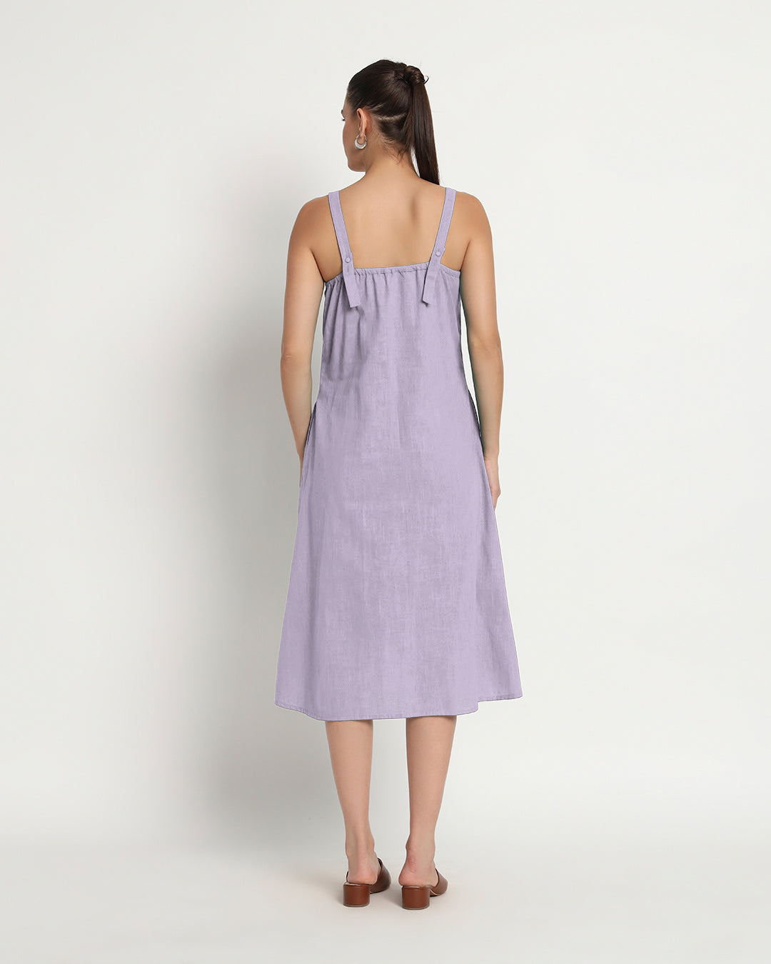 Lilac Dreamy Flare Spaghetti Dress