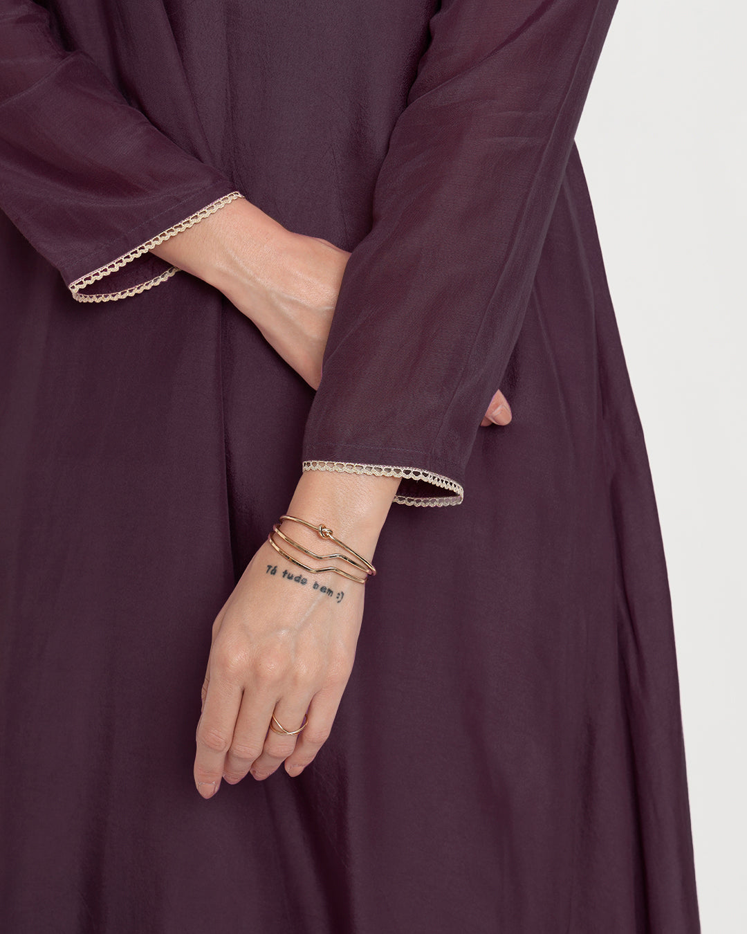 Plum Passion Flowing Silk Gala Co-ord Set