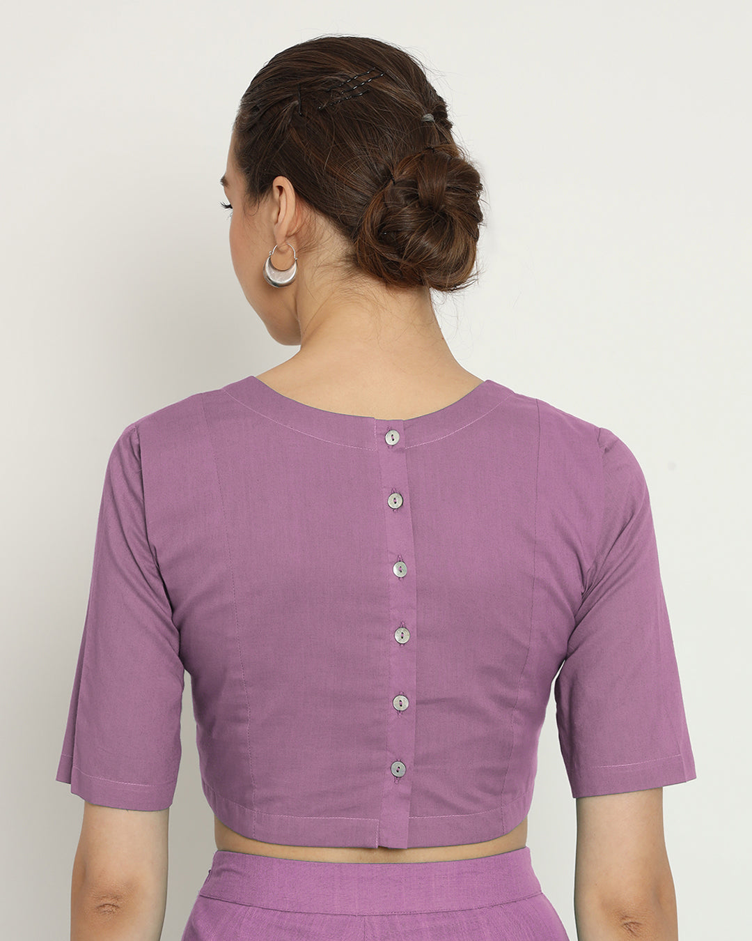 Iris Pink Backstory V Neck Blouse