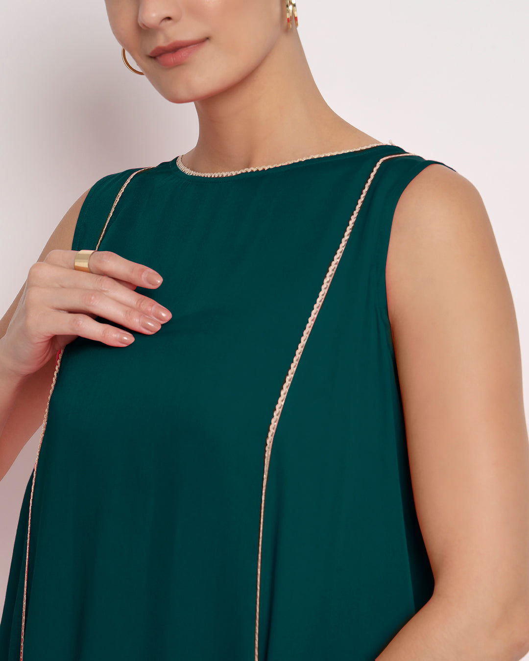 Deep Teal Whimsy Gala Flared Co-ord Set