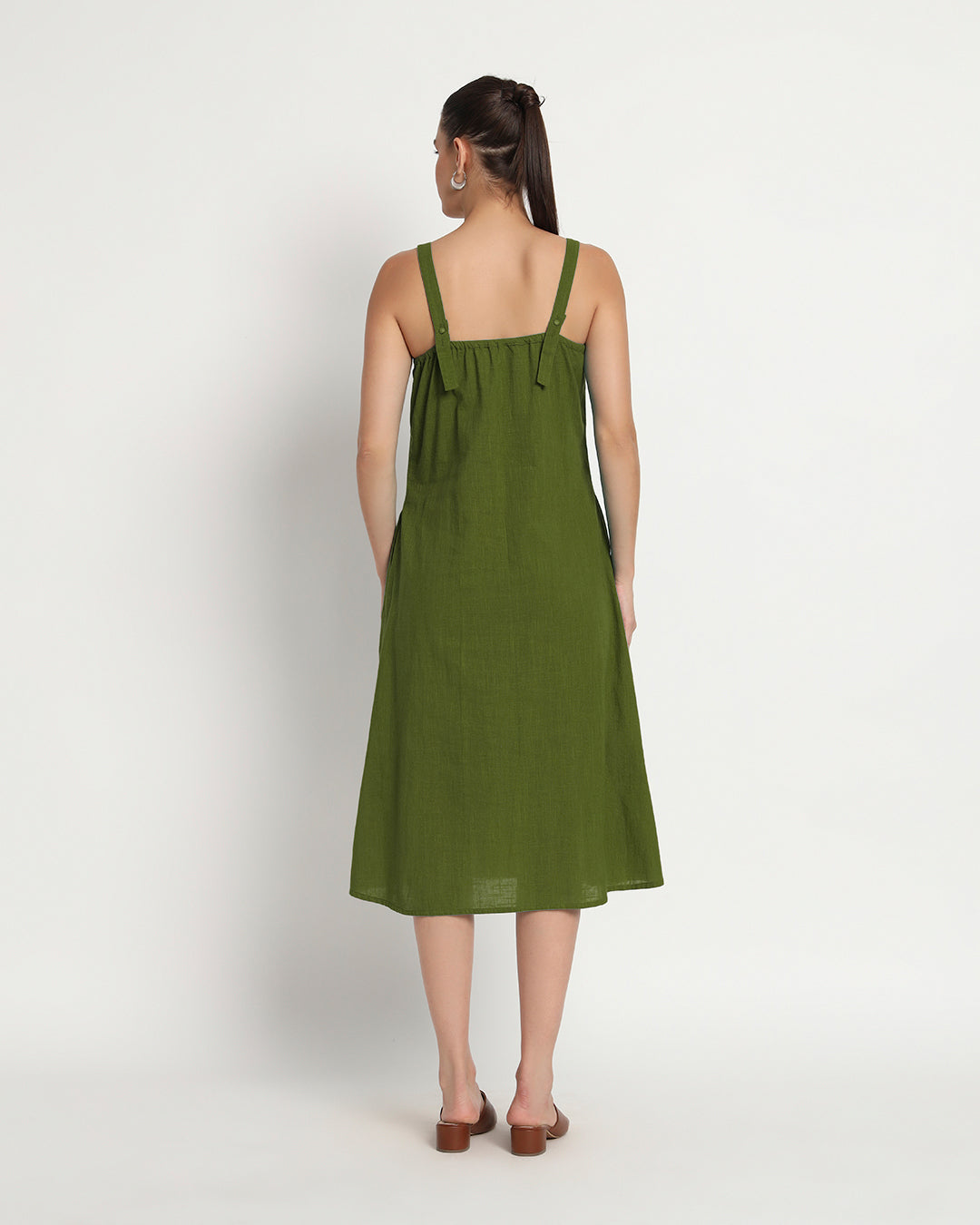 Greening Spring Dreamy Flare Spaghetti Dress