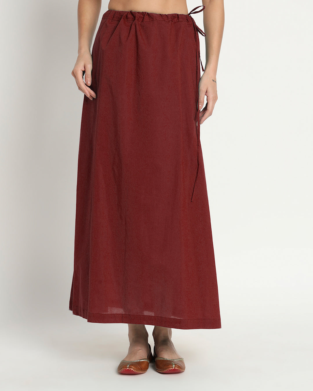 Combo: Russet Red & Iced Grey Peekaboo Petticoat- Set of 2