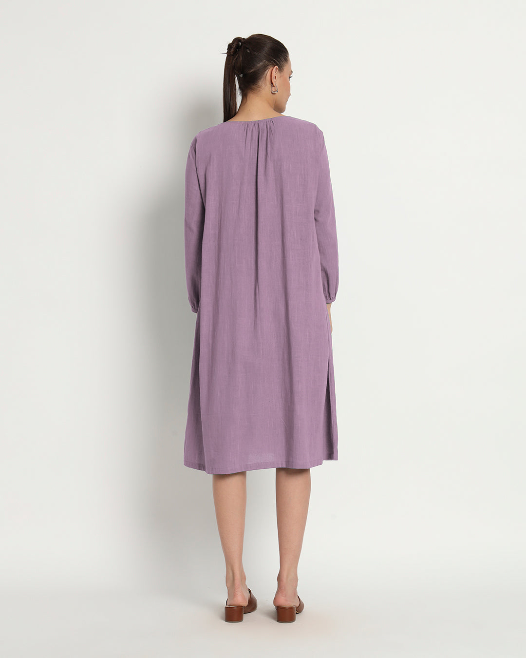 Iris Pink Playful Tie-Up Neck Dress