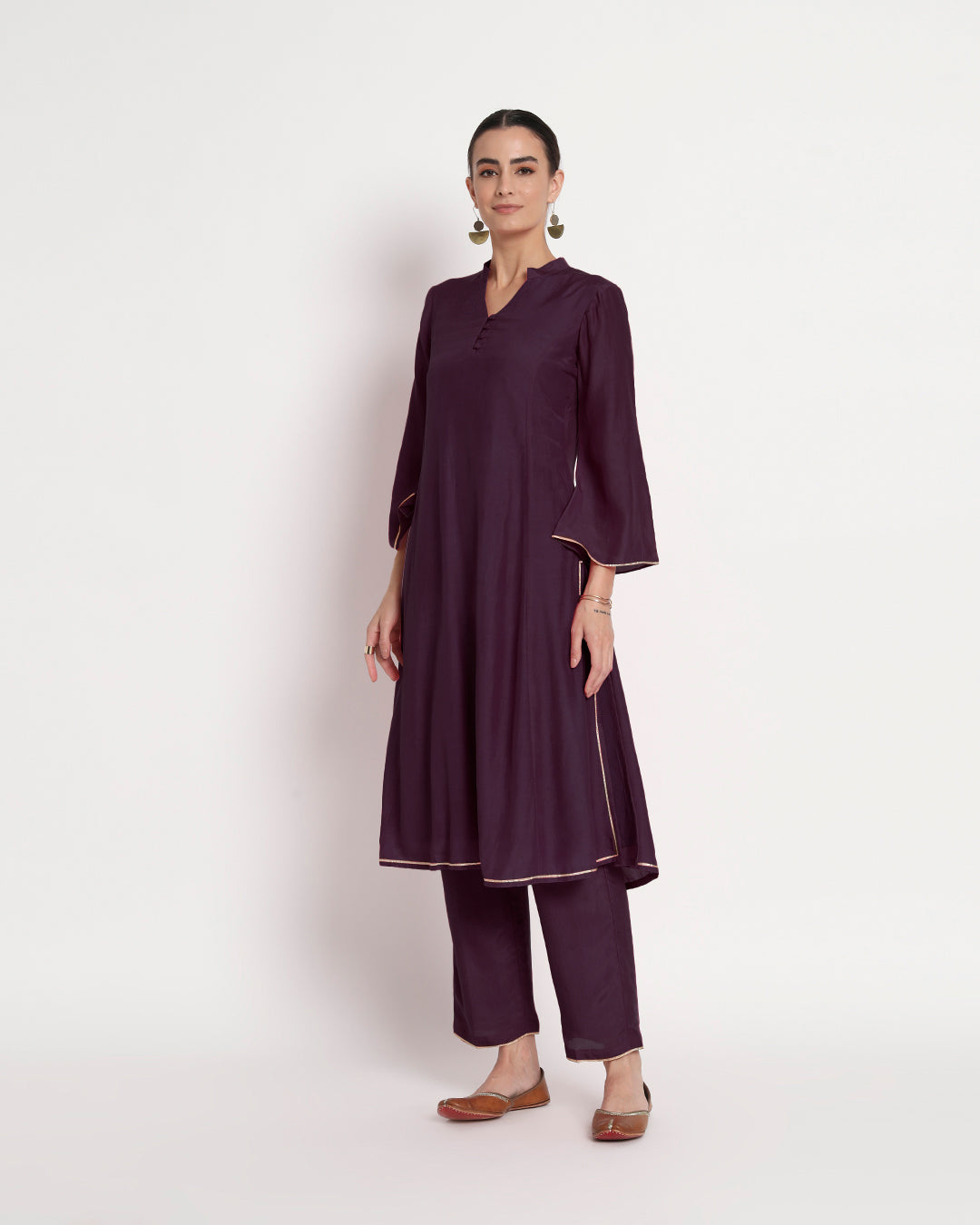 Plum Passion Royal Notch Gala Co-ord Set