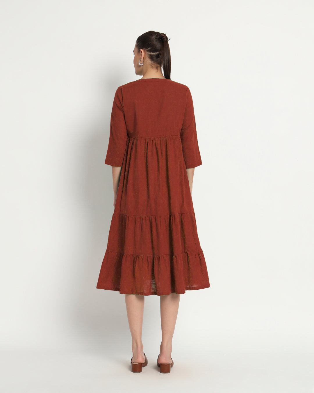 Russet Red Beloved Breeze Band Dress