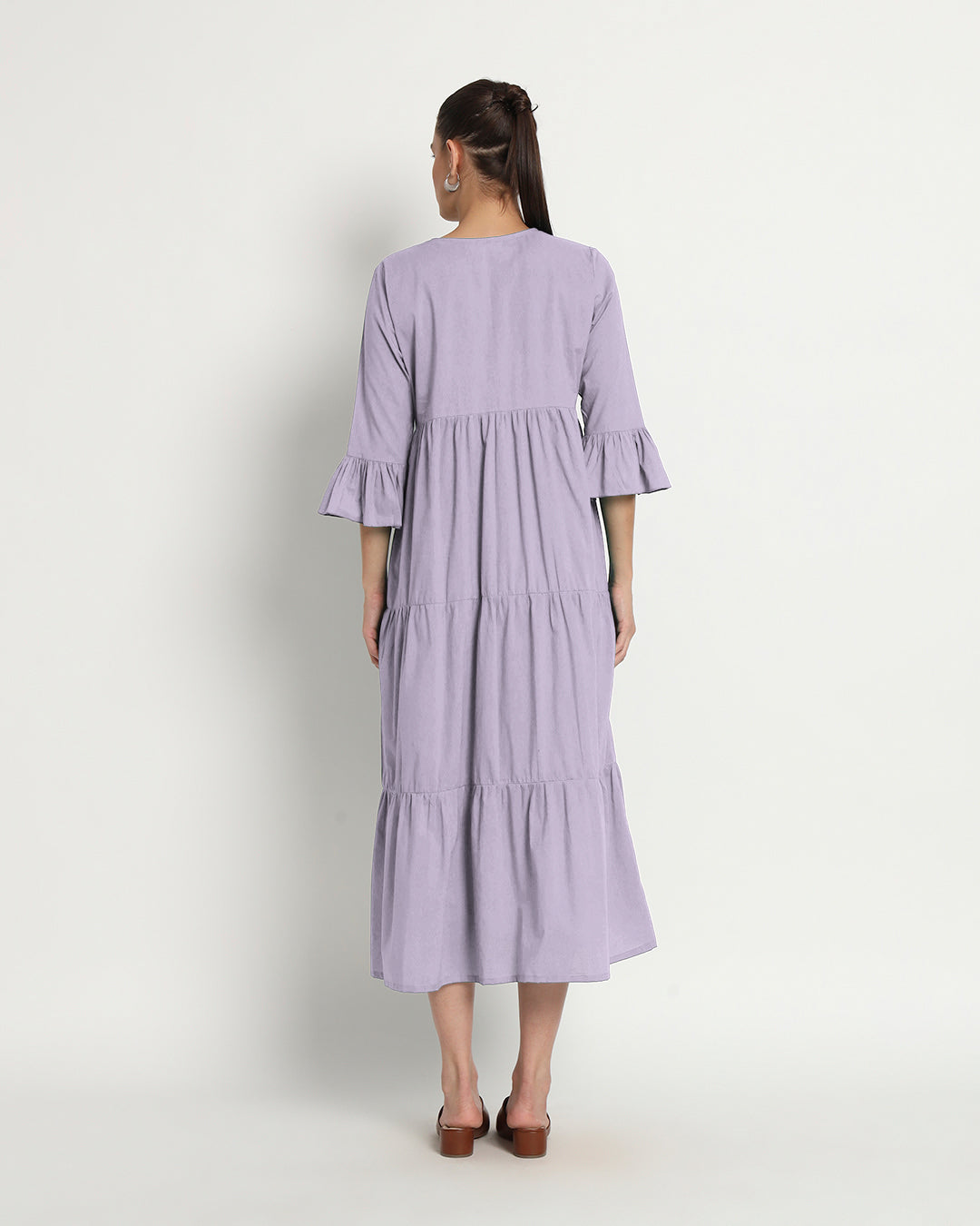 Lilac Flounce & Flow Maxi Dress