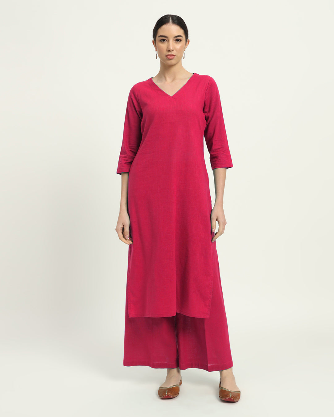 Queen's Gulabi Verve & Versatility Kurta (Without Bottoms)