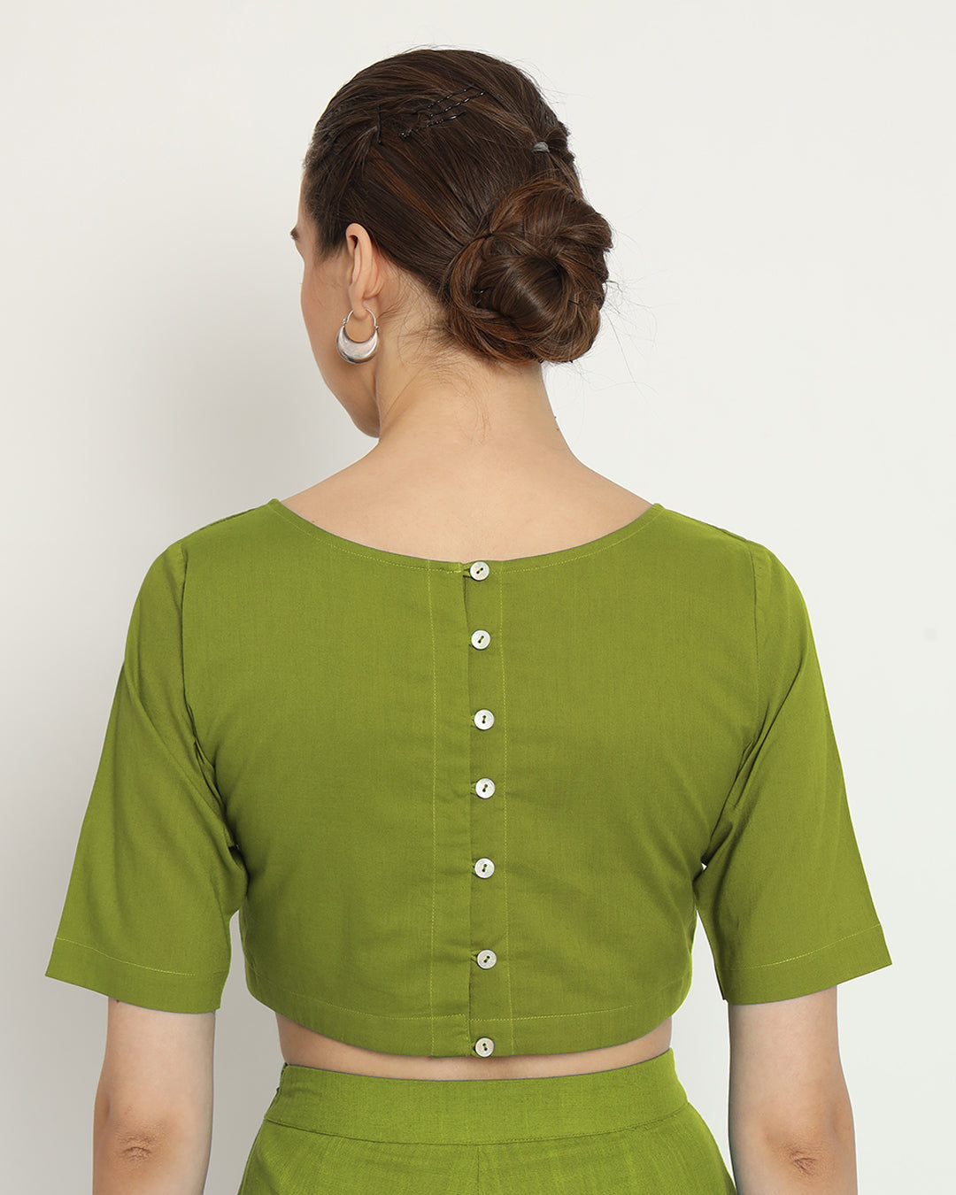 Sage Green Backstory Boat Neck Blouse