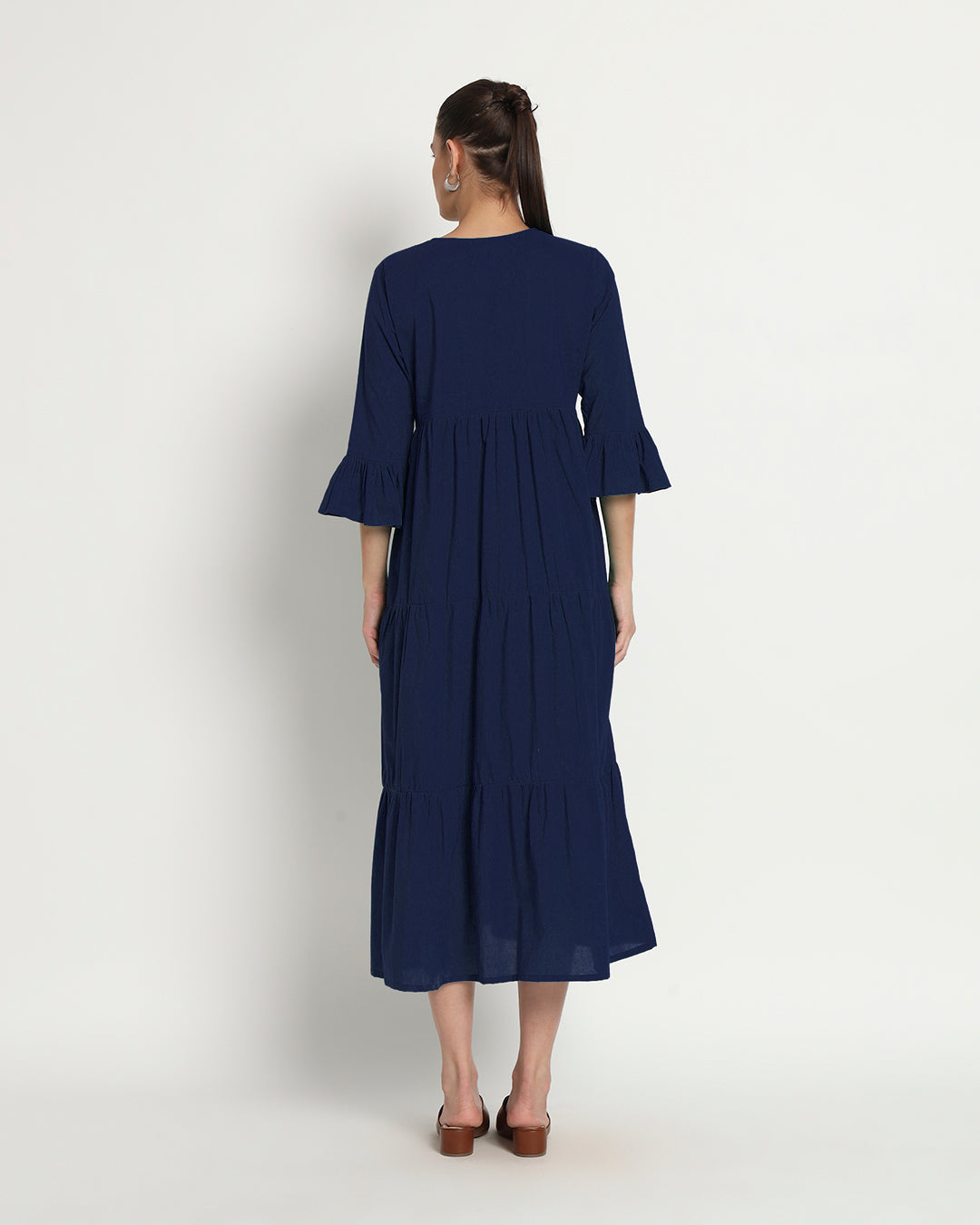 Midnight Blue Flounce & Flow Maxi Dress