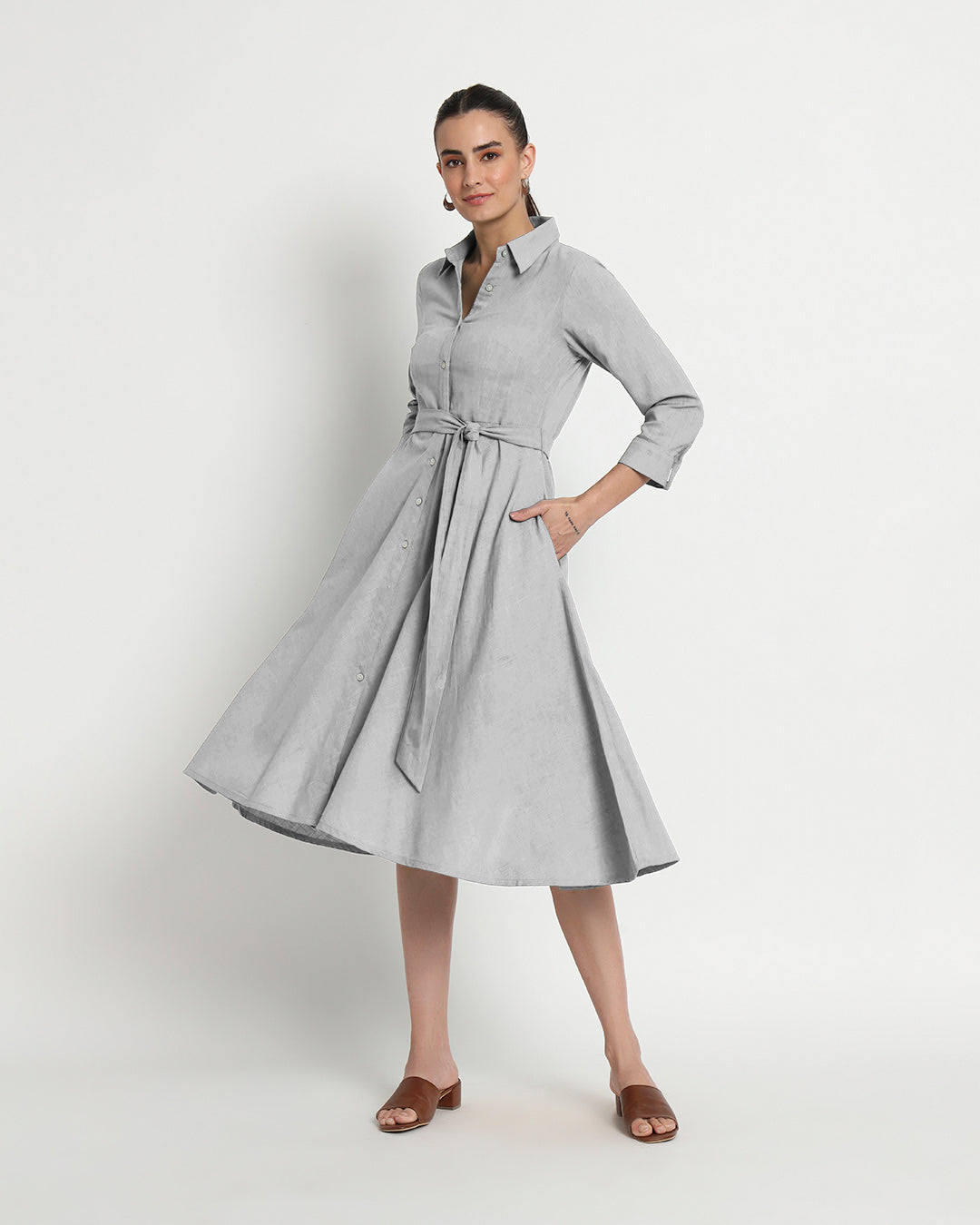 Iced Grey Knots & Knots Dress
